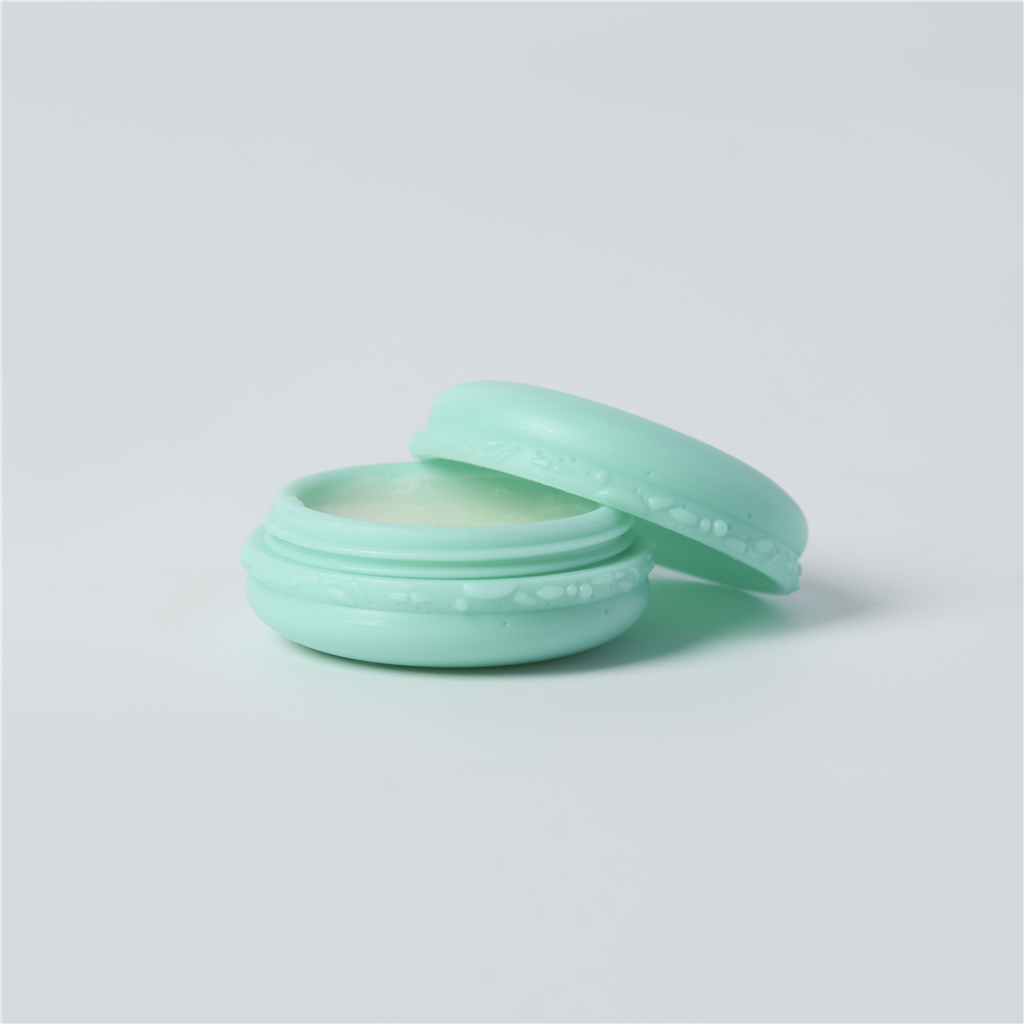 Macaron Plastic Jar and Lid - Aqua